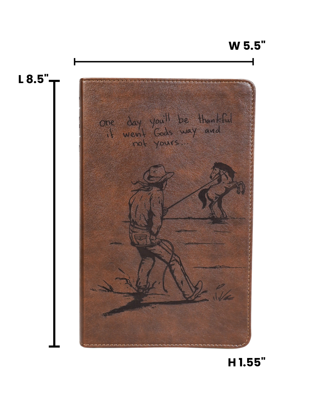 Laser Engraved Cowboy Bible