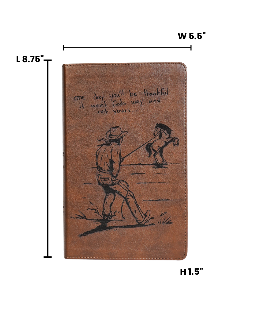 Laser Engraved Cowboy Bible