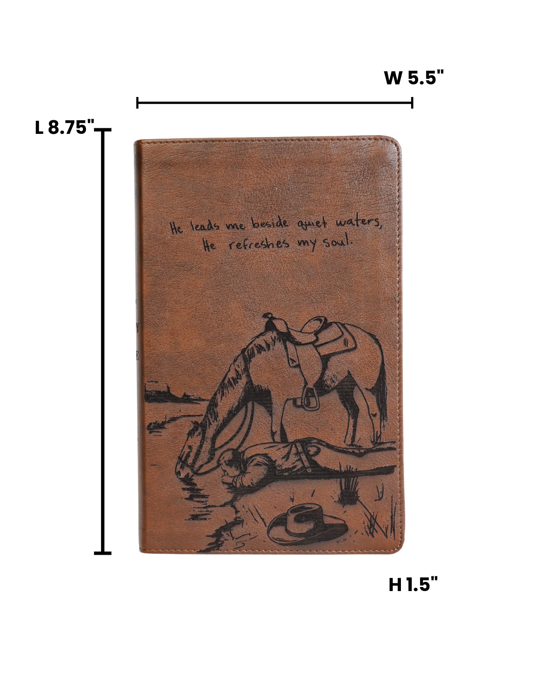 Laser Engraved Cowboy Bible