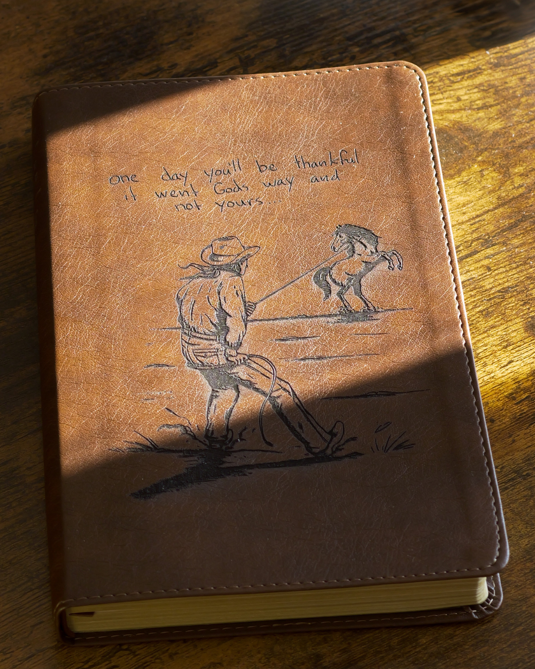 Laser Engraved Cowboy Bible