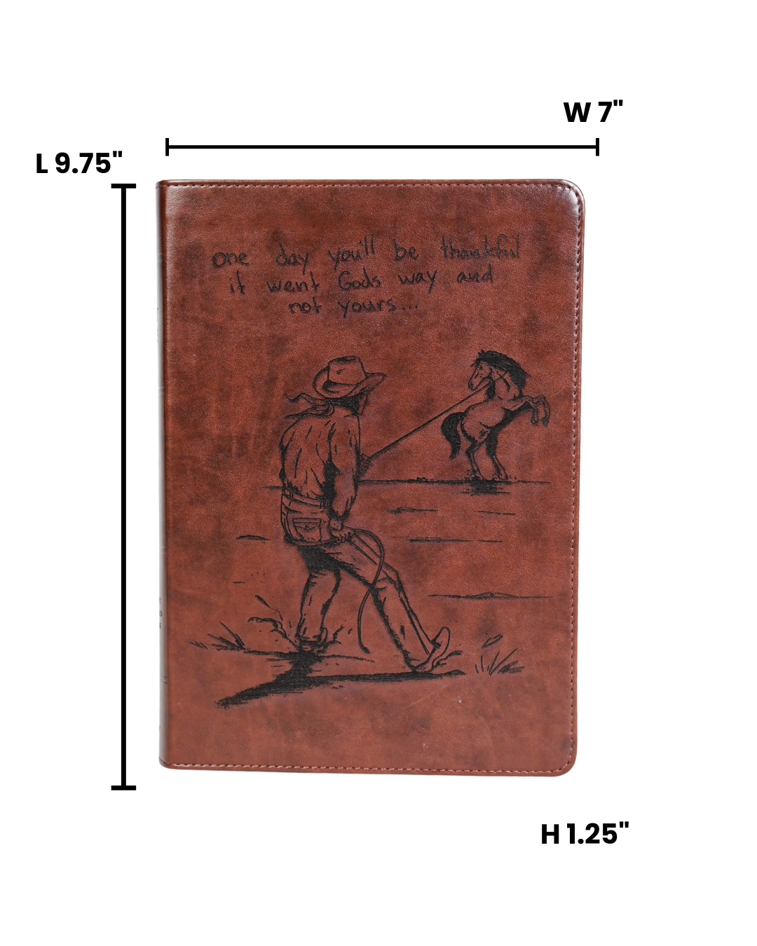 Laser Engraved Cowboy Bible