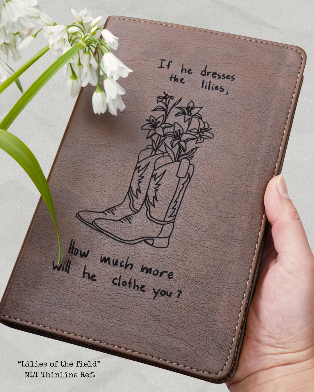 Laser Engraved Cowboy Bible