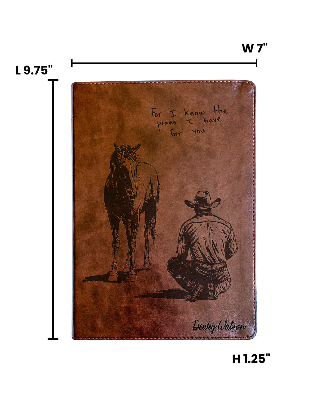 Laser Engraved Cowboy Bible