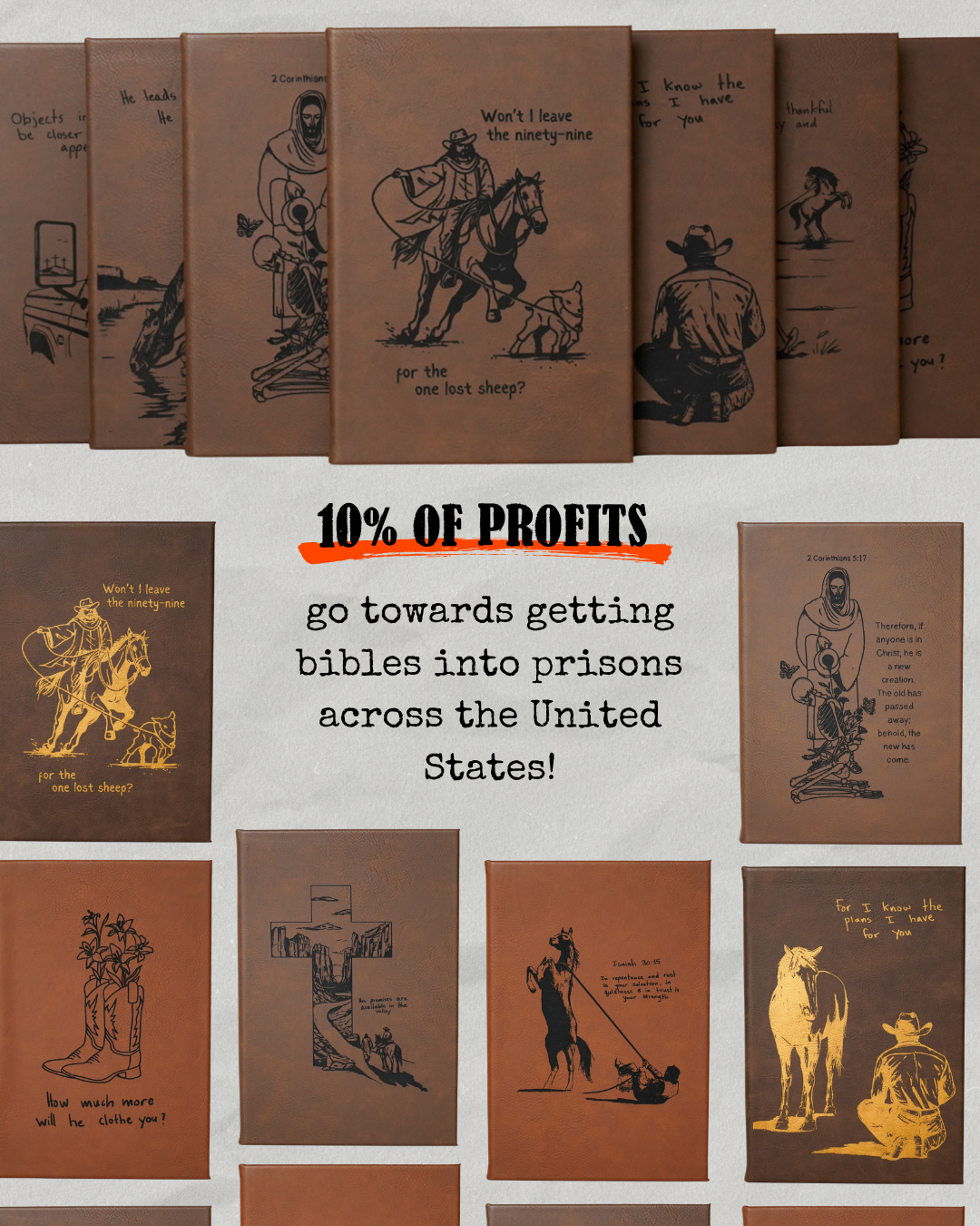 Laser Engraved Cowboy Bible