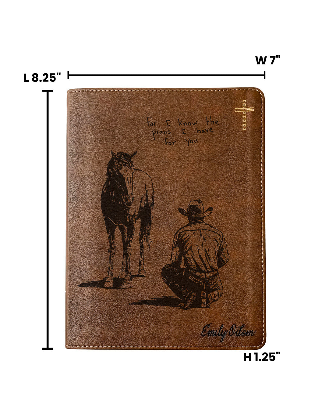 Laser Engraved Cowboy Bible